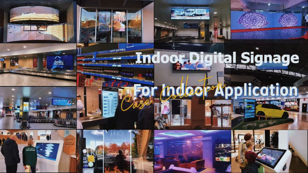 MWE Real Cases for Indoor Application of Digital Signage