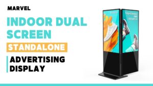 MWE – Indoor Dual Screen Floor Standing Advertising Display